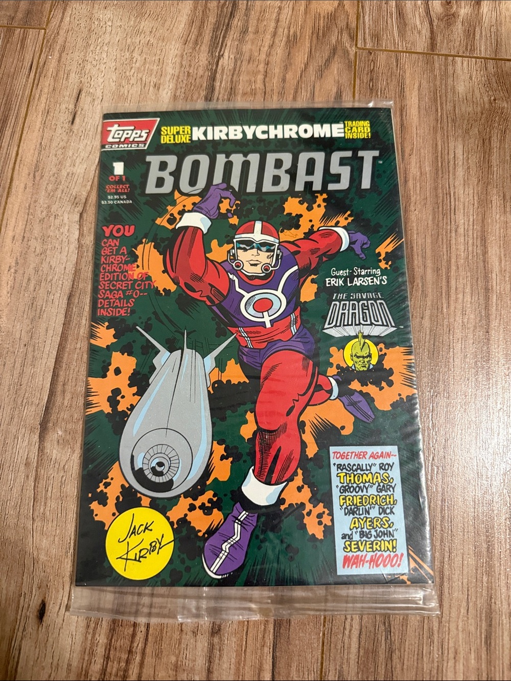 Topps Kirbychrome Bombast Comic Art - factory sealed brand new number one of one